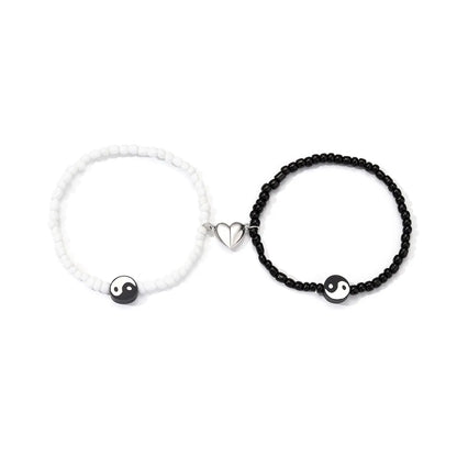 Simple Style Classic Style Gossip Heart Shape Zinc Alloy Wholesale Bracelets