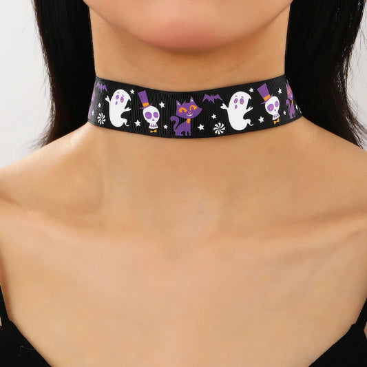 Simple Style Classic Style Halloween Pattern Cloth Wholesale Choker