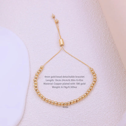 Simple Style Classic Style Heart Shape 18K Gold Plated Zircon Nylon Copper Wholesale Drawstring Bracelets