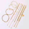 Simple Style Classic Style Heart Shape ABS Imitation Pearl Alloy Wholesale Bracelets