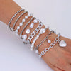 Simple Style Classic Style Heart Shape ABS Imitation Pearl Alloy Wholesale Bracelets