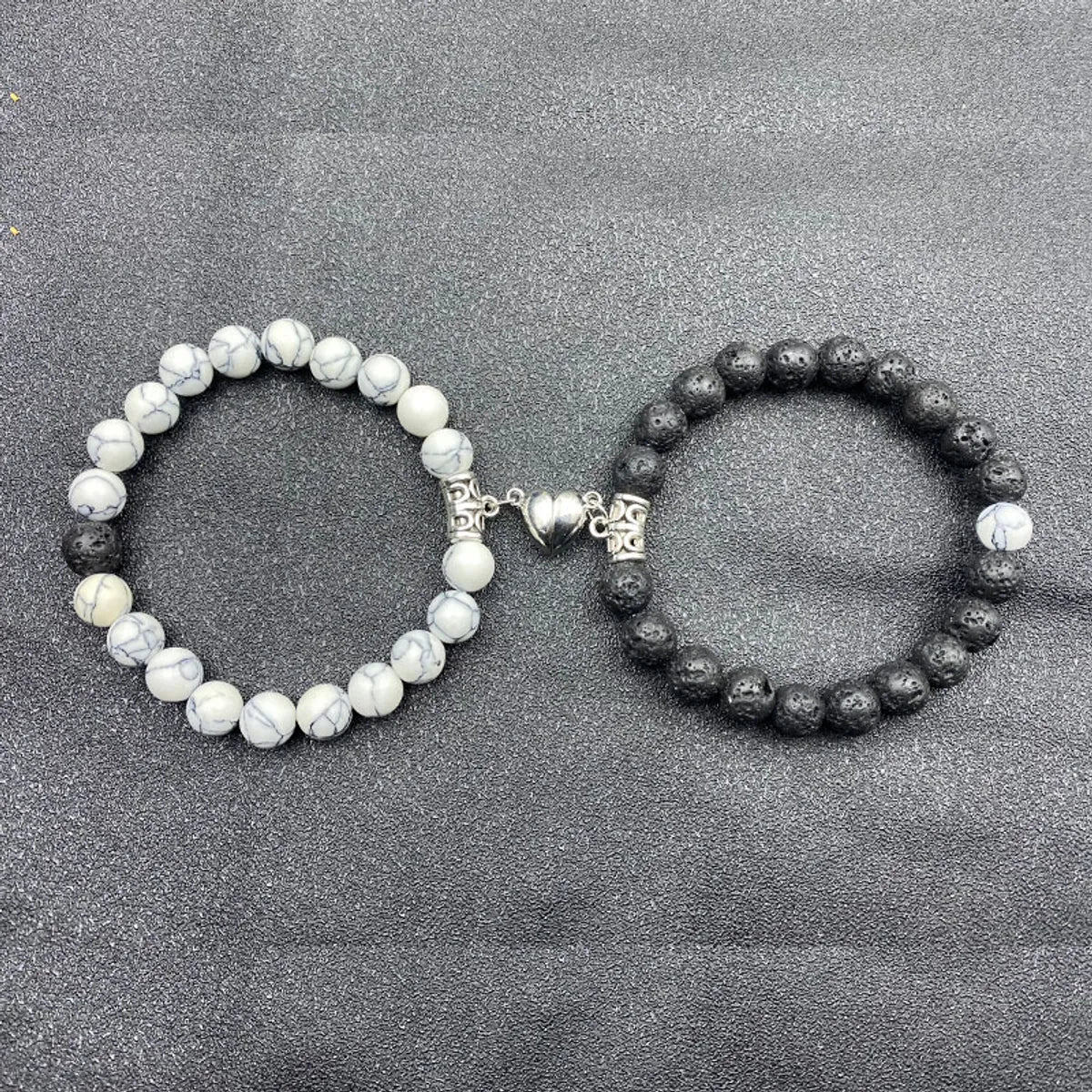 Simple Style Classic Style Heart Shape Agate Bracelets In Bulk