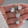 Simple Style Classic Style Heart Shape Alloy Plating Rhinestones Women'S Jewelry Set