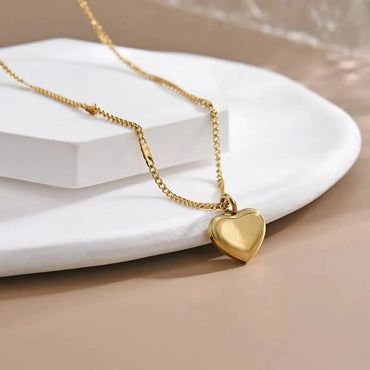 Simple Style Classic Style Heart Shape Alloy Polishing Women's Pendant Necklace