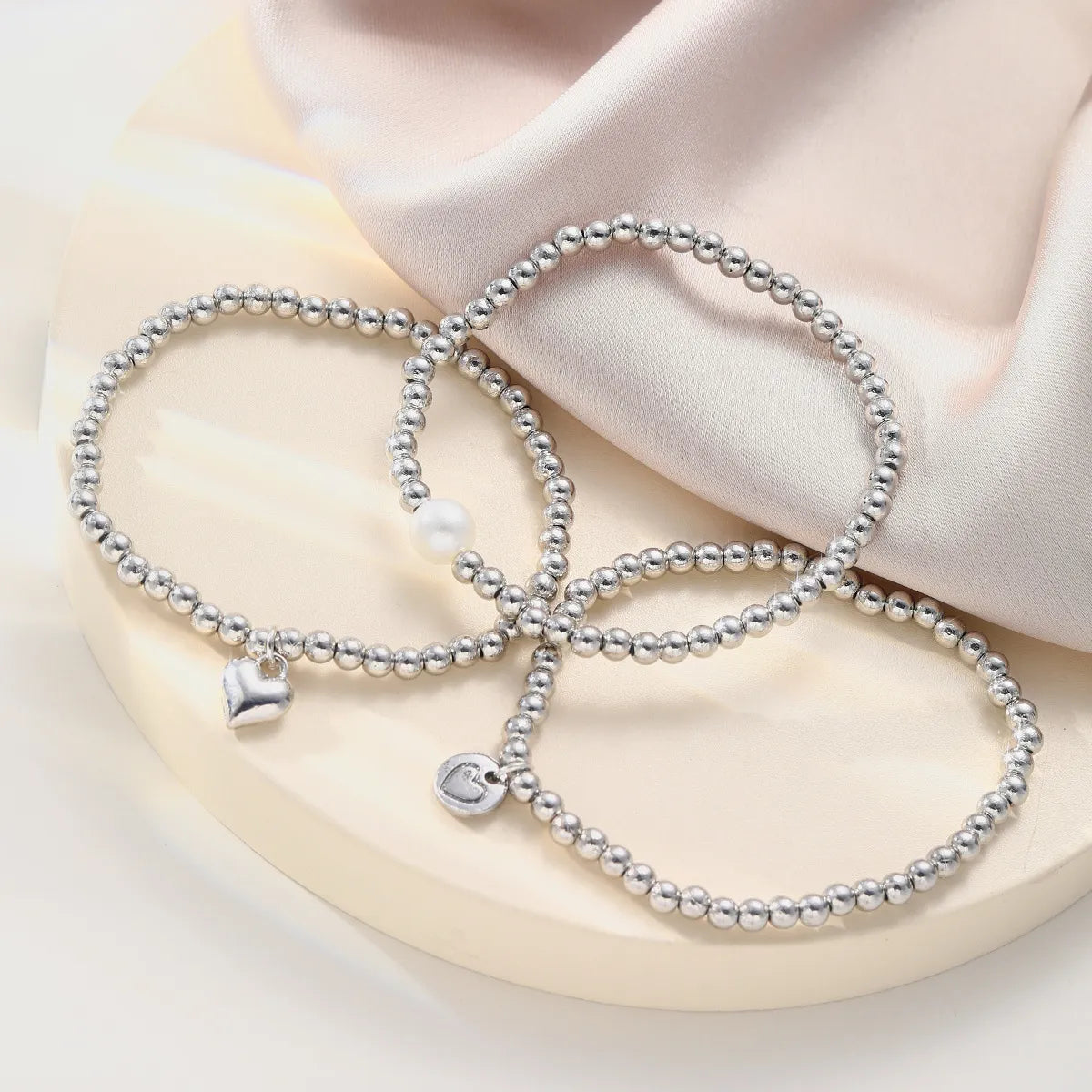 Simple Style Classic Style Heart Shape Alloy Wholesale Bracelets