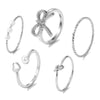 Simple Style Classic Style Heart Shape Bow Knot Alloy Plating Women'S Rings