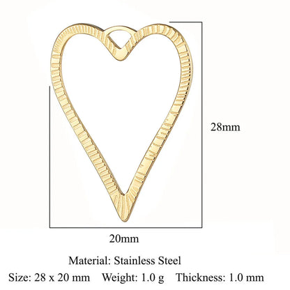 Simple Style Classic Style Heart Shape Shell Zircon Titanium Steel Wholesale Charms