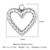 Simple Style Classic Style Heart Shape Shell Zircon Titanium Steel Wholesale Charms