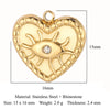 Simple Style Classic Style Heart Shape Shell Zircon Titanium Steel Wholesale Charms