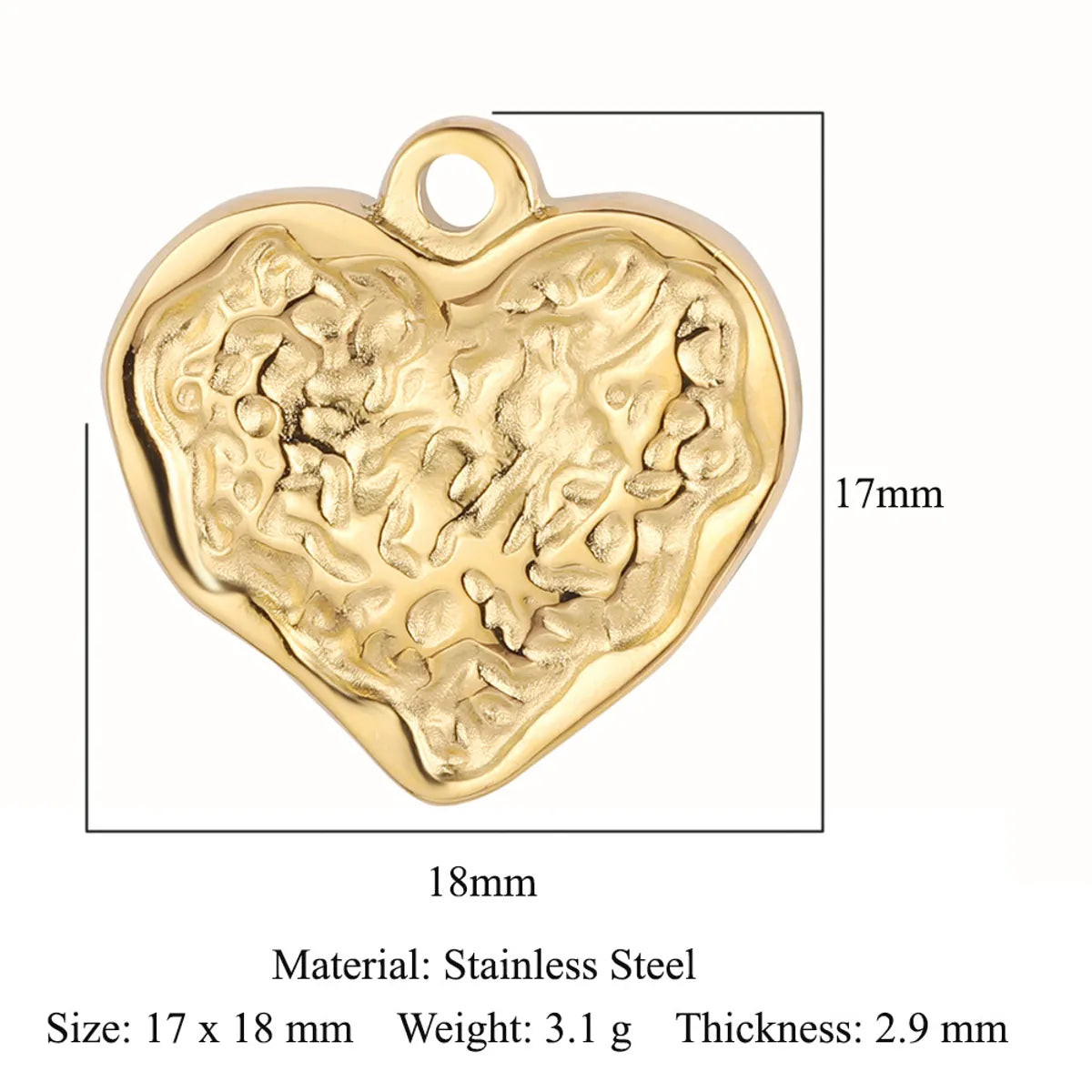 Simple Style Classic Style Heart Shape Shell Zircon Titanium Steel Wholesale Charms