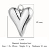 Simple Style Classic Style Heart Shape Shell Zircon Titanium Steel Wholesale Charms