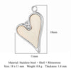 Simple Style Classic Style Heart Shape Shell Zircon Titanium Steel Wholesale Charms