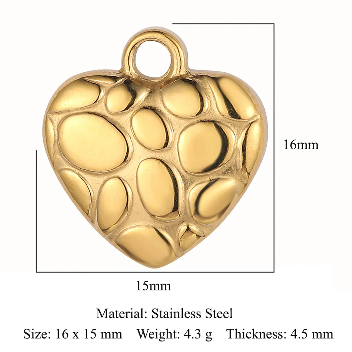 Simple Style Classic Style Heart Shape Shell Zircon Titanium Steel Wholesale Charms