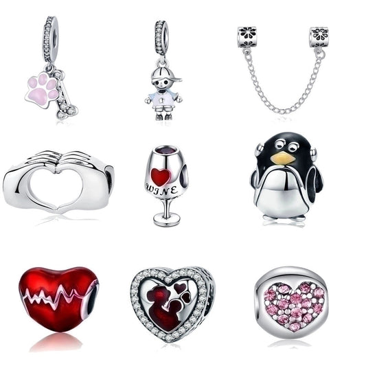 Simple Style Classic Style Heart Shape Silver Enamel Jewelry Accessories