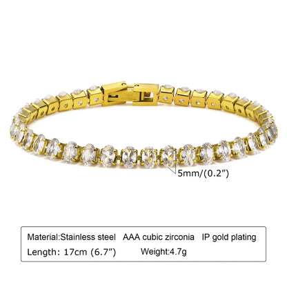 Simple Style Classic Style Heart Shape Titanium Steel Rhinestones Bracelets In Bulk