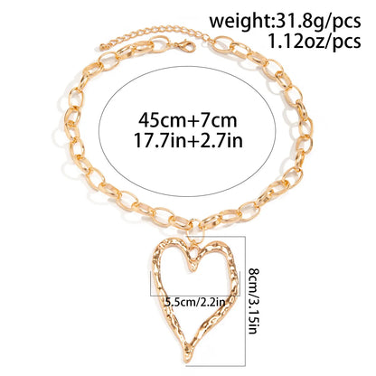 Simple Style Classic Style Heart Shape Zinc Alloy 14K Gold Plated Women'S Pendant Necklace