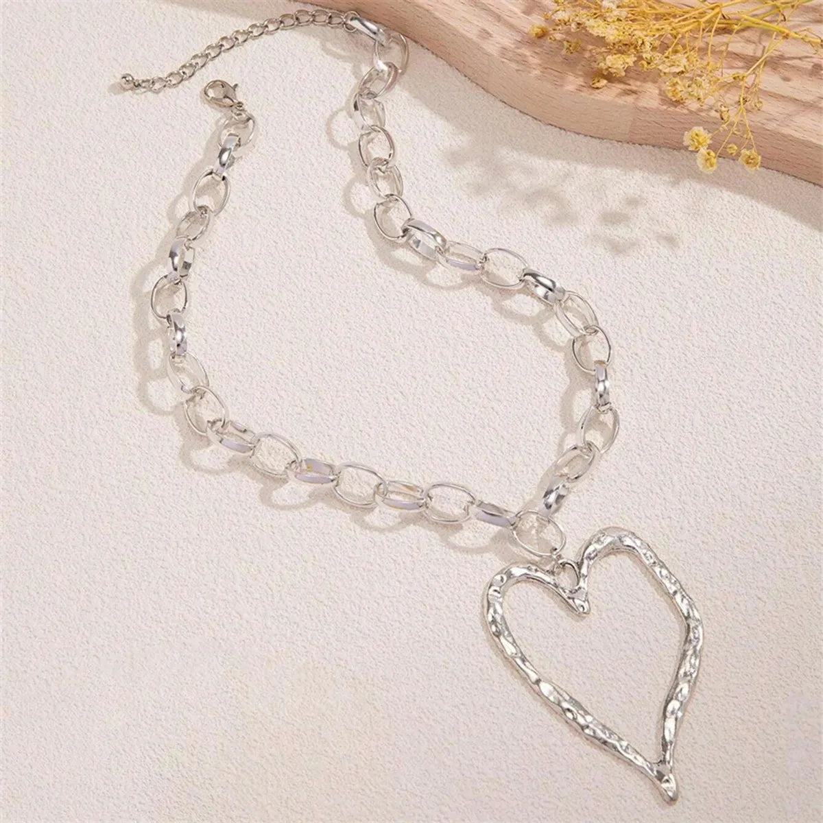 Simple Style Classic Style Heart Shape Zinc Alloy 14K Gold Plated Women'S Pendant Necklace