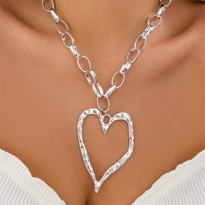 Simple Style Classic Style Heart Shape Zinc Alloy 14K Gold Plated Women'S Pendant Necklace