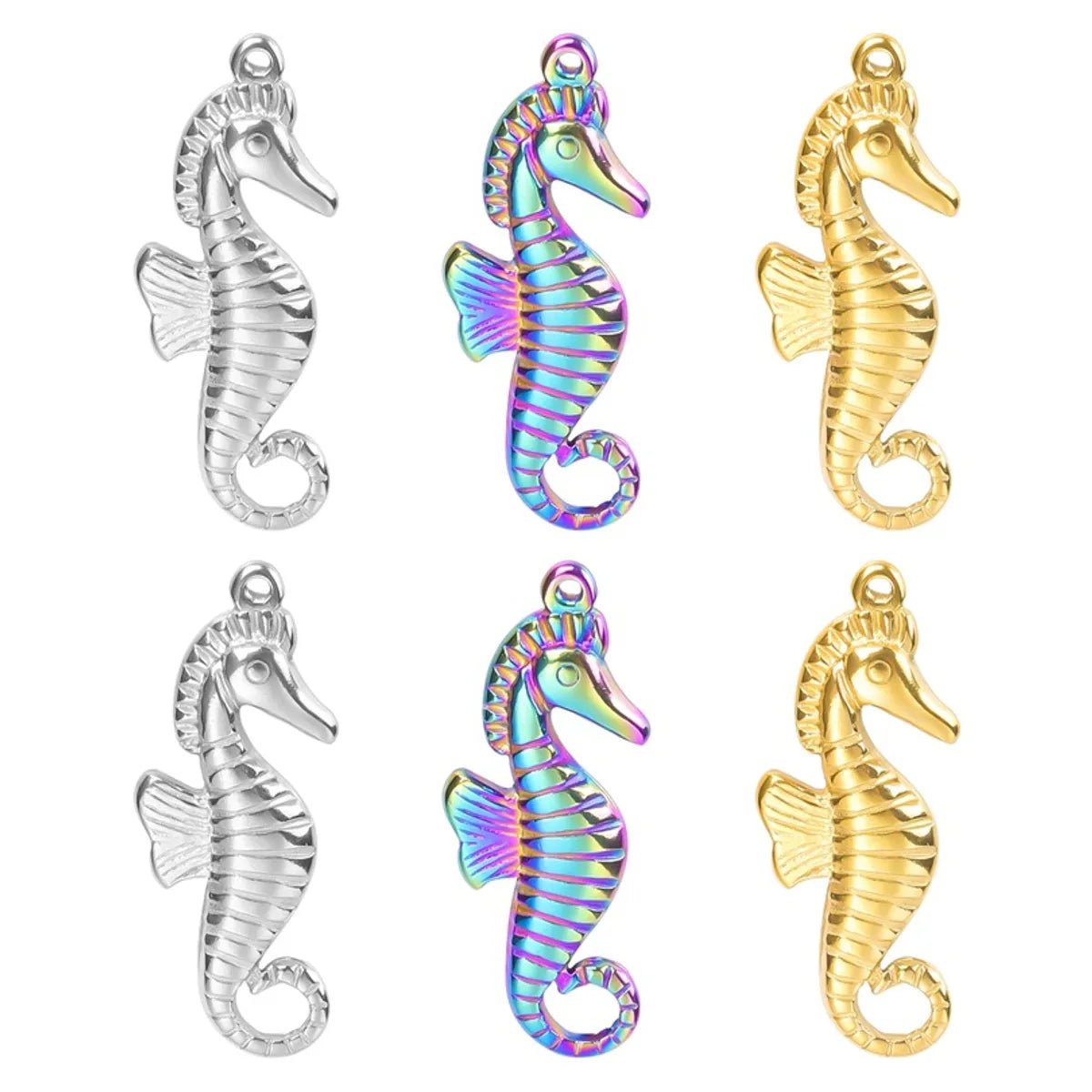 Simple Style Classic Style Hippocampus 304 Stainless Steel Plating Women'S Pendant Necklace