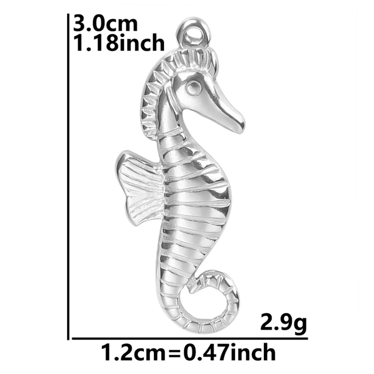 Simple Style Classic Style Hippocampus 304 Stainless Steel Plating Women'S Pendant Necklace