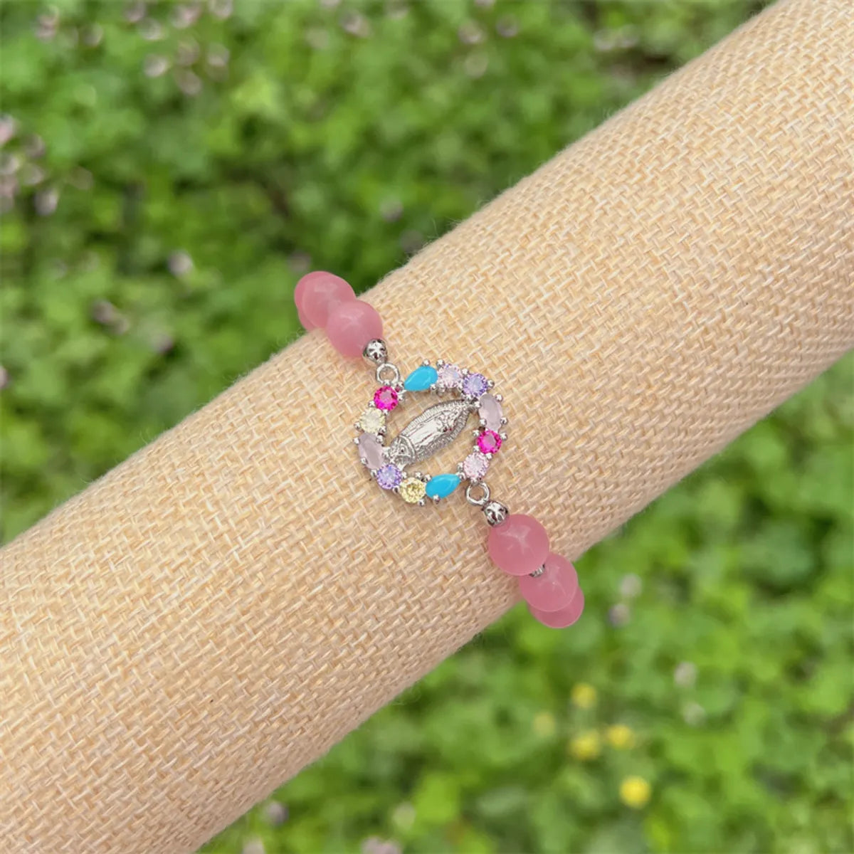 Simple Style Classic Style Human Zircon Opal Copper Wholesale Bracelets