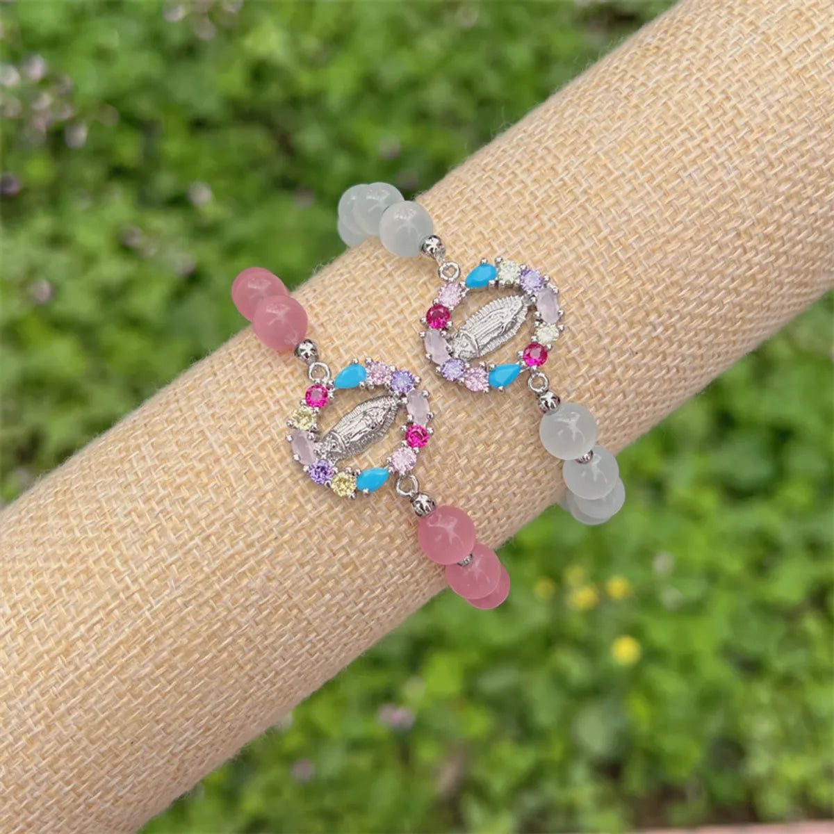 Simple Style Classic Style Human Zircon Opal Copper Wholesale Bracelets