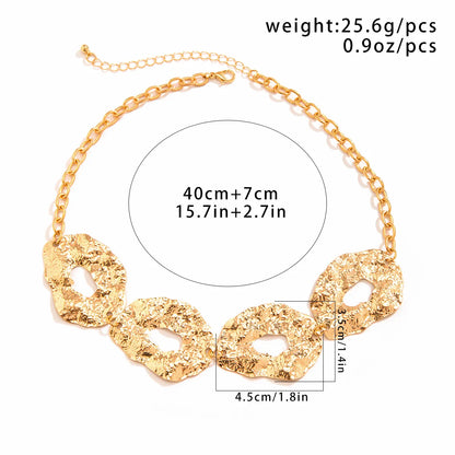 Simple Style Classic Style Irregular Round Iron Irregular Three-dimensional Women's Necklace