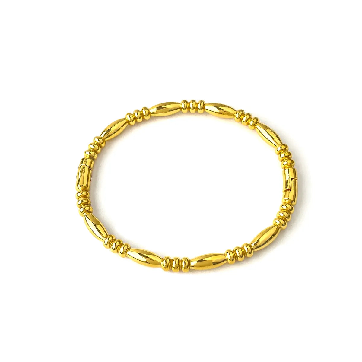 Simple Style Classic Style Korean Style Geometric 304 Stainless Steel 18K Gold Plated Zircon Bangle In Bulk