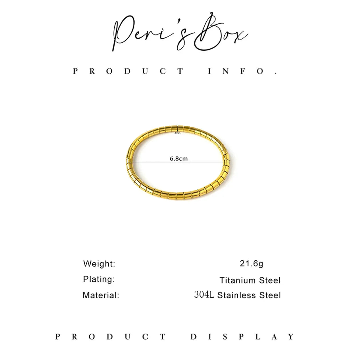 Simple Style Classic Style Korean Style Geometric 304 Stainless Steel 18K Gold Plated Zircon Bangle In Bulk