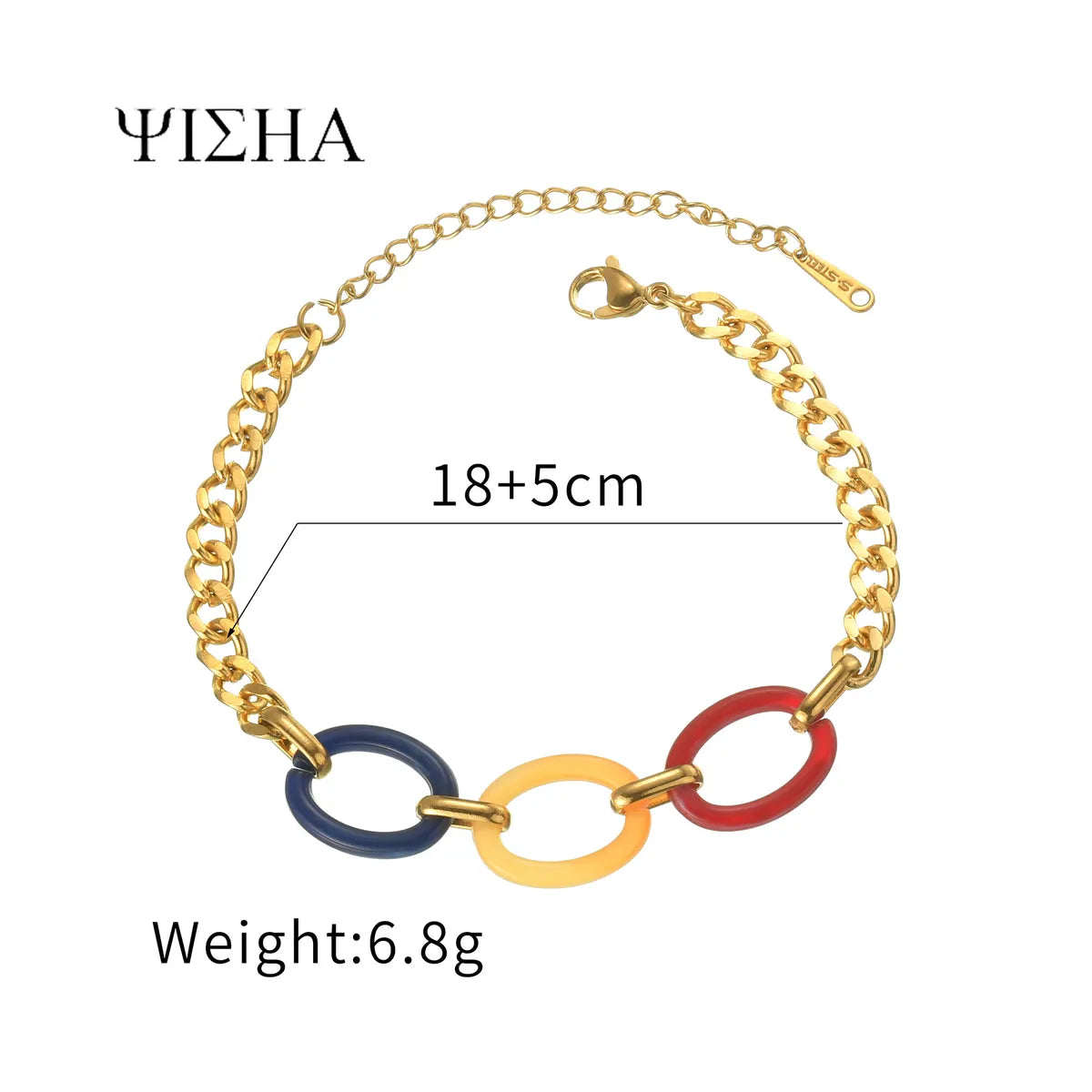 Simple Style Classic Style Leaf Titanium Steel Gold Plated Bracelets In Bulk