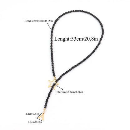 Simple Style Classic Style Letter 304 Stainless Steel Artificial Crystal Wholesale Necklace