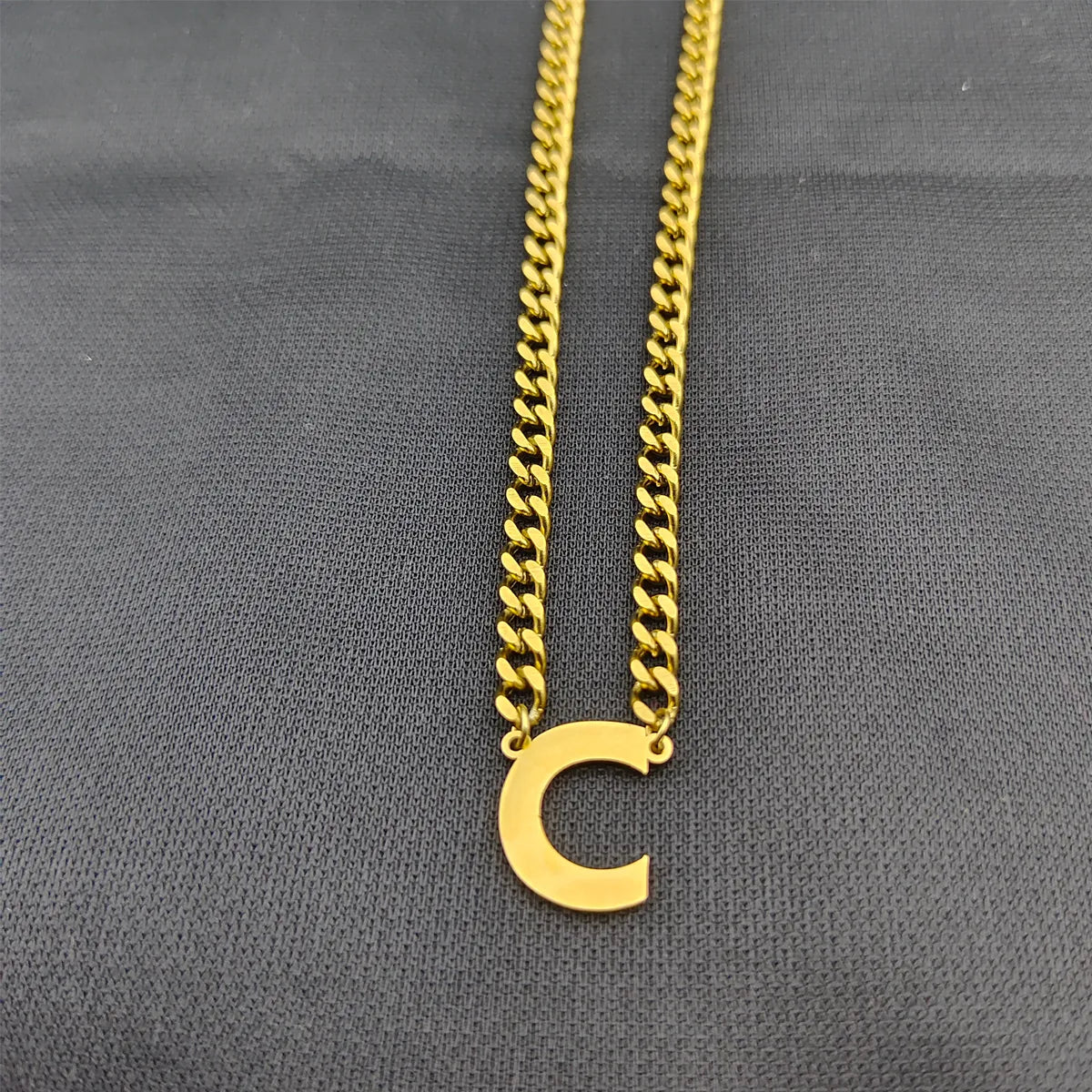 Simple Style Classic Style Letter 304 Stainless Steel Hollow Out Men'S Pendant Necklace