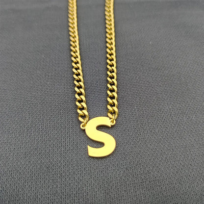 Simple Style Classic Style Letter 304 Stainless Steel Hollow Out Men'S Pendant Necklace