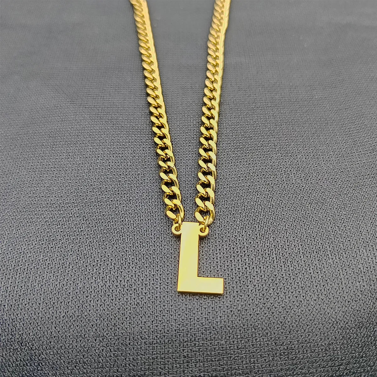 Simple Style Classic Style Letter 304 Stainless Steel Hollow Out Men'S Pendant Necklace