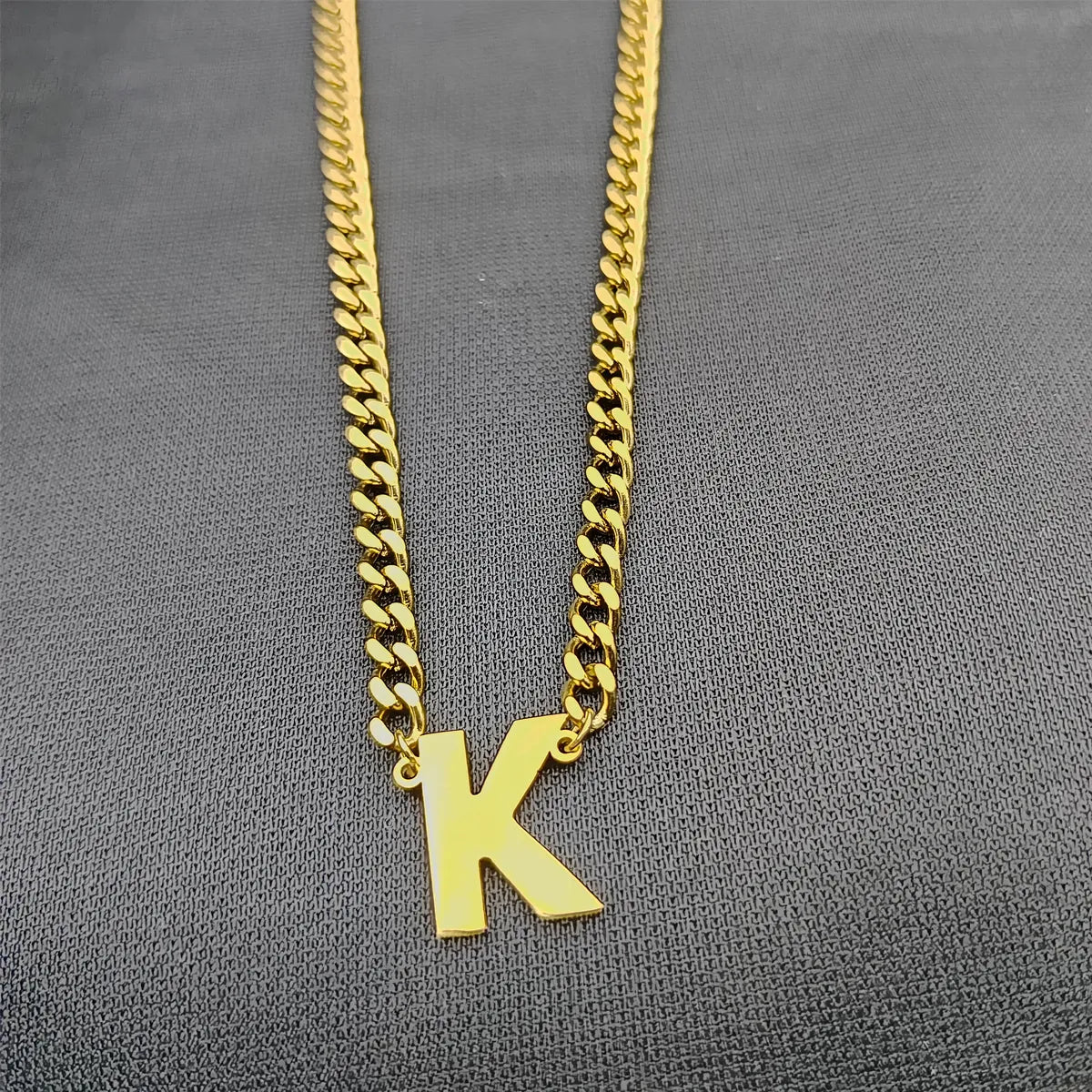 Simple Style Classic Style Letter 304 Stainless Steel Hollow Out Men'S Pendant Necklace