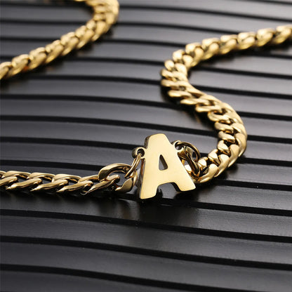 Simple Style Classic Style Letter 304 Stainless Steel Hollow Out Men'S Pendant Necklace