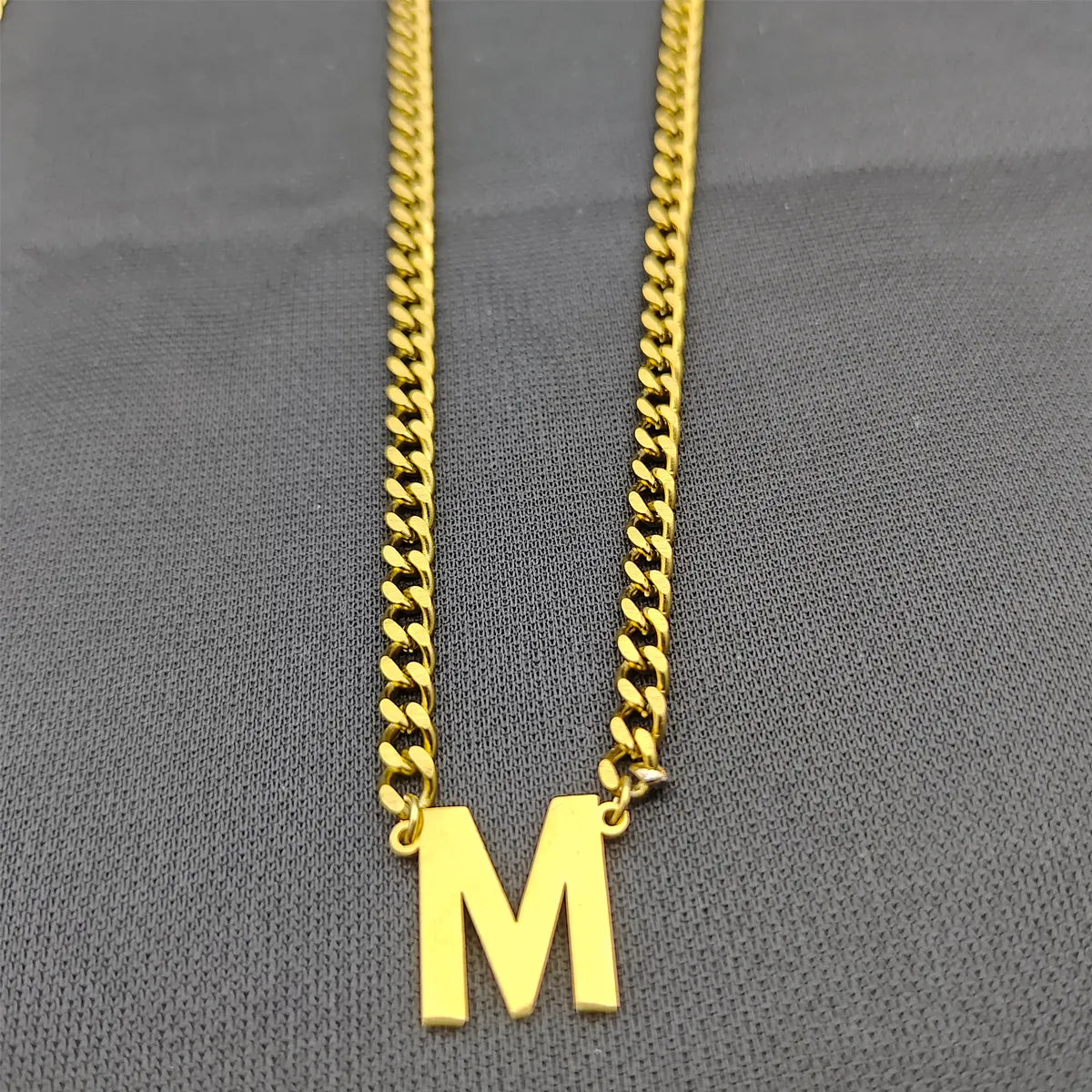 Simple Style Classic Style Letter 304 Stainless Steel Hollow Out Men'S Pendant Necklace