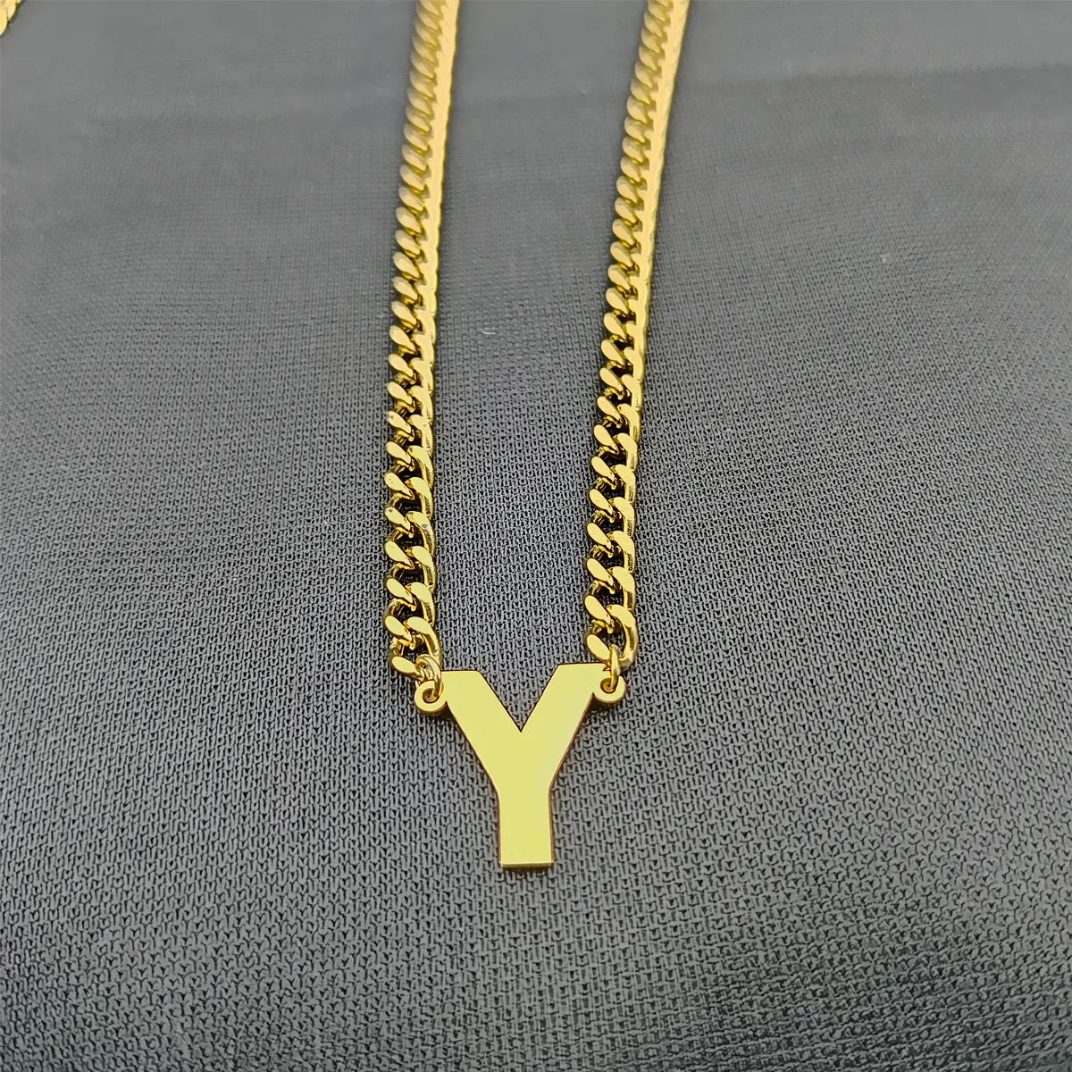 Simple Style Classic Style Letter 304 Stainless Steel Hollow Out Men'S Pendant Necklace