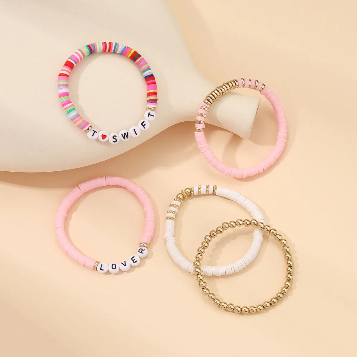 Simple Style Classic Style Letter Alloy Soft Clay Wholesale Bracelets