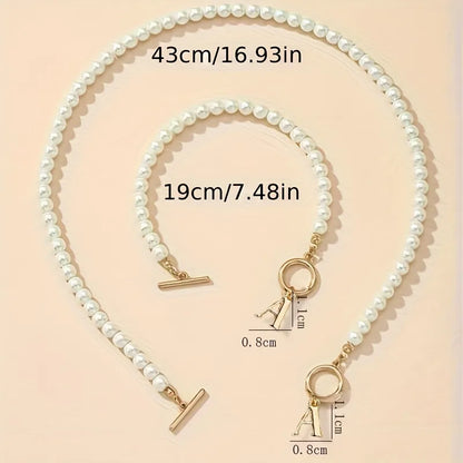 Simple Style Classic Style Letter Arylic Alloy Wholesale Bracelets Necklace