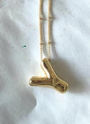 Simple Style Classic Style Letter Copper 18k Gold Plated Pendant Necklace In Bulk