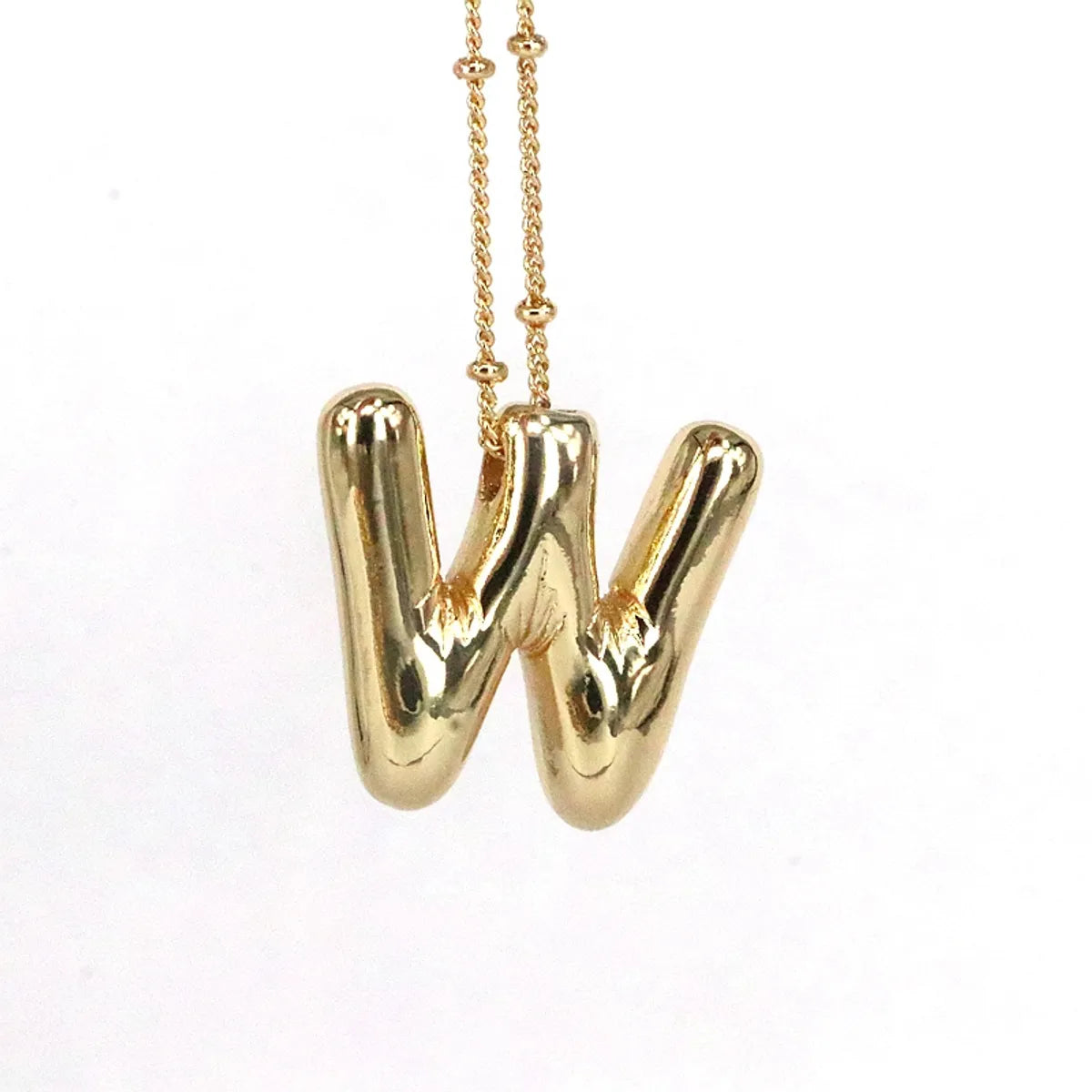 Simple Style Classic Style Letter Copper 18k Gold Plated Pendant Necklace In Bulk