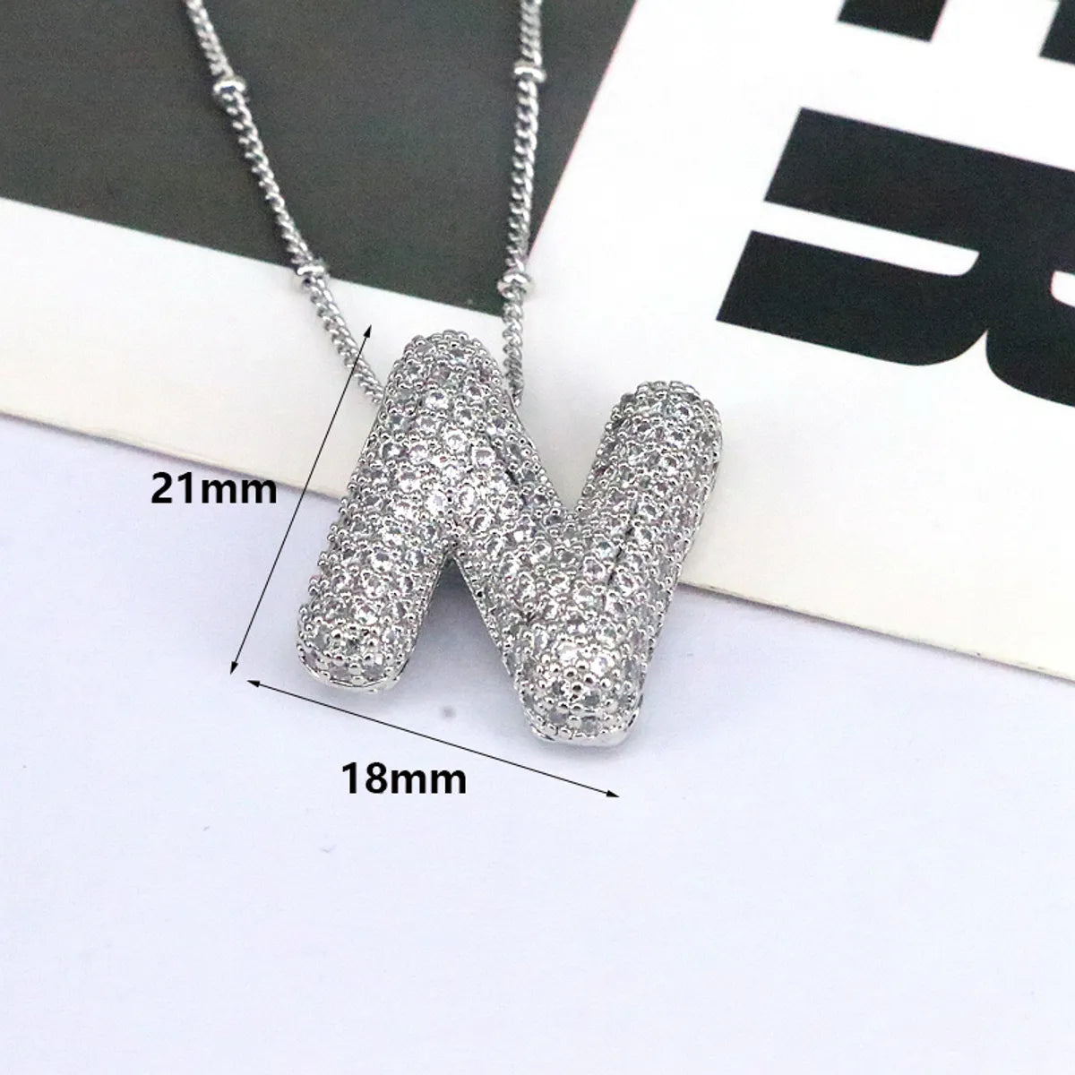 Simple Style Classic Style Letter Copper Plating Silver Plated Pendant Necklace