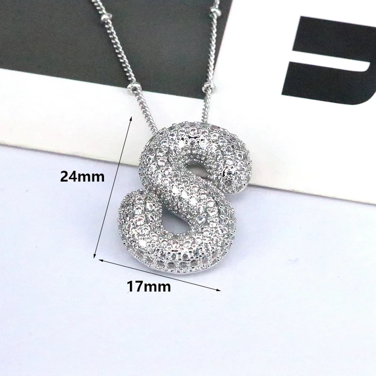 Simple Style Classic Style Letter Copper Plating Silver Plated Pendant Necklace