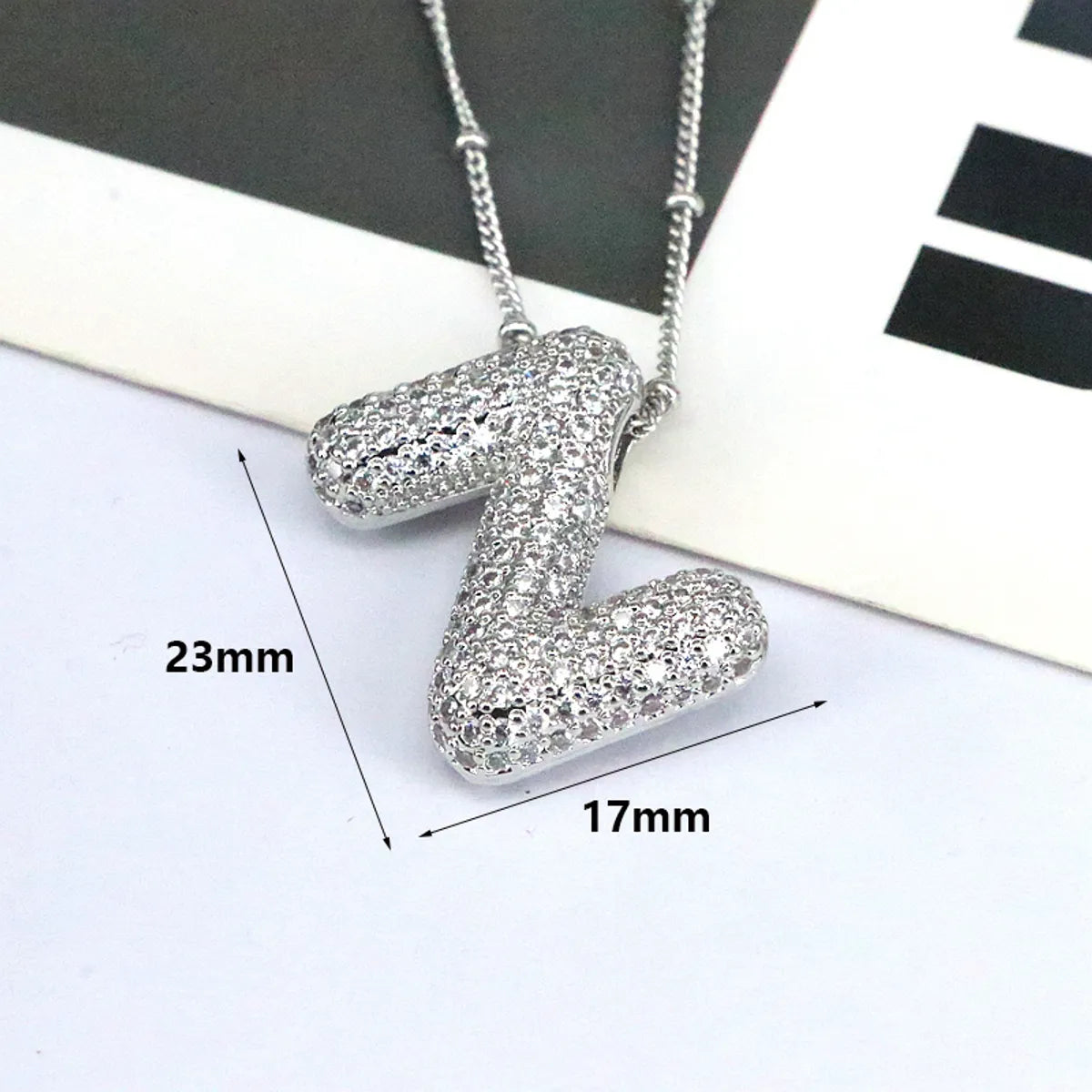 Simple Style Classic Style Letter Copper Plating Silver Plated Pendant Necklace