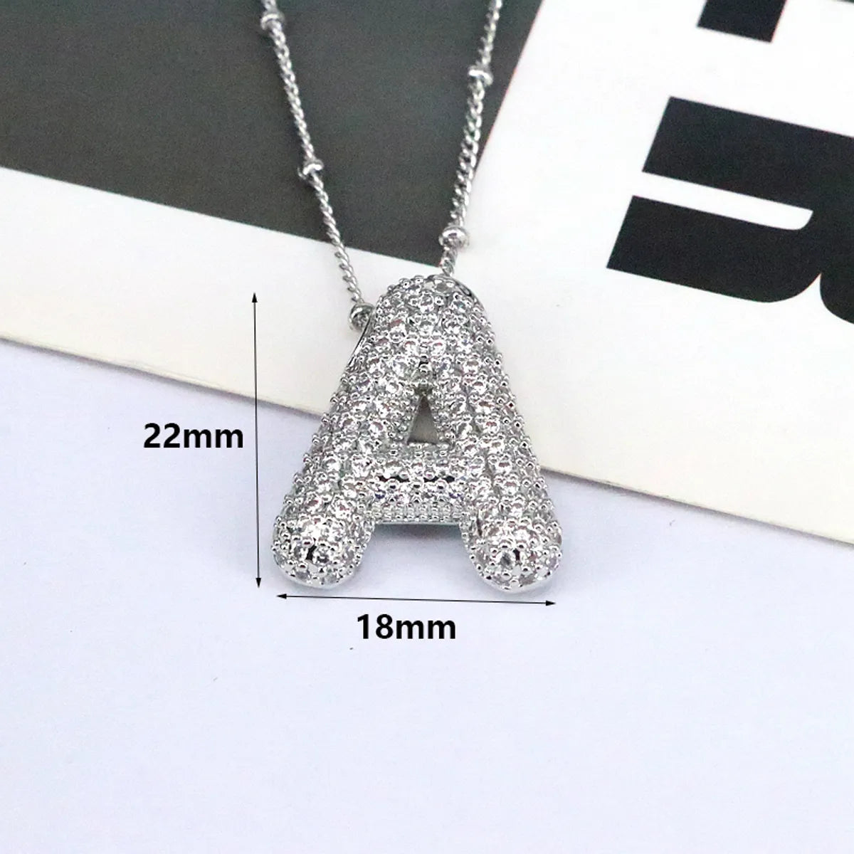 Simple Style Classic Style Letter Copper Plating Silver Plated Pendant Necklace