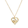 Simple Style Classic Style Letter Heart Shape Zircon Alloy Wholesale Pendant Necklace