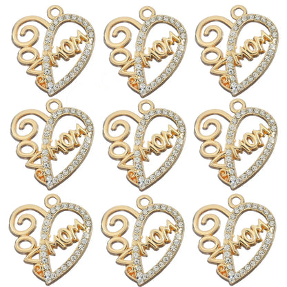 Simple Style Classic Style Letter Heart Shape Zircon Alloy Wholesale Pendant Necklace