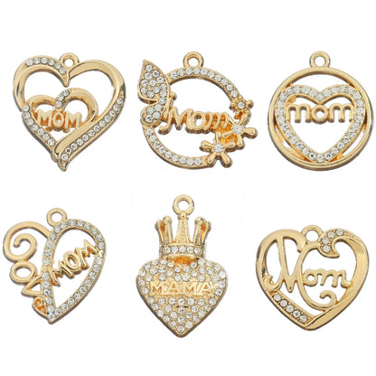 Simple Style Classic Style Letter Heart Shape Zircon Alloy Wholesale Pendant Necklace