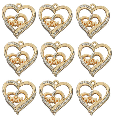 Simple Style Classic Style Letter Heart Shape Zircon Alloy Wholesale Pendant Necklace